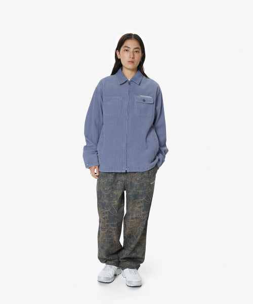 THISISNEVERTHAT THISISNEVERTHAT Washed Corduroy Zip Jacket Light Indigo