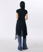 MUSINSA STANDARD WOMAN MUSINSA STANDARD WOMAN Women's Lace Layered Wrap Skirt [Black]