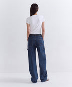 MUSINSA STANDARD WOMAN MUSINSA STANDARD WOMAN Denim Double Knee Carpenter Pants [Medium Indigo]