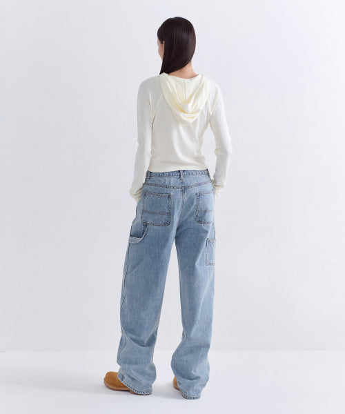 MUSINSA STANDARD WOMAN MUSINSA STANDARD WOMAN Denim Carpenter Pants Light Indigo