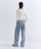 MUSINSA STANDARD WOMAN MUSINSA STANDARD WOMAN Denim Carpenter Pants Light Indigo