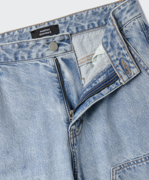 MUSINSA STANDARD WOMAN MUSINSA STANDARD WOMAN Denim Carpenter Pants Light Indigo
