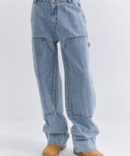 MUSINSA STANDARD WOMAN MUSINSA STANDARD WOMAN Denim Carpenter Pants Light Indigo
