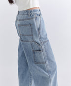 MUSINSA STANDARD WOMAN MUSINSA STANDARD WOMAN Denim Carpenter Pants Light Indigo