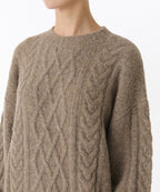 MUSINSA STANDARD WOMAN MUSINSA STANDARD WOMAN Women's Soft Aran Cable Knit Heather Beige