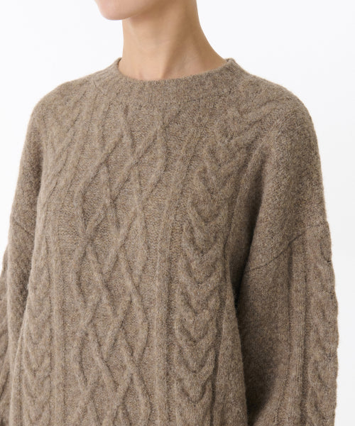 MUSINSA STANDARD WOMAN MUSINSA STANDARD WOMAN Women's Soft Aran Cable Knit Heather Beige