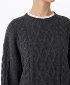 MUSINSA STANDARD WOMAN MUSINSA STANDARD WOMAN Women's Soft Aran Cable Knit [Medium Gray]