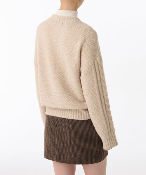 MUSINSA STANDARD WOMAN MUSINSA STANDARD WOMAN Women's Soft Aran Cable Knit [Ivory]