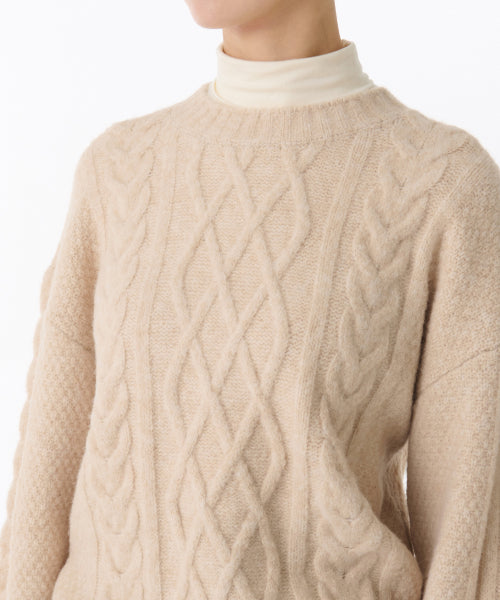 MUSINSA STANDARD WOMAN MUSINSA STANDARD WOMAN Women's Soft Aran Cable Knit [Ivory]