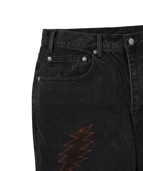 THISISNEVERTHAT THISISNEVERTHAT GD Lightning Relaxed Jeans Black