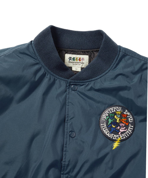 THISISNEVERTHAT THISISNEVERTHAT GD Dancing Bears Baseball Jacket Blue