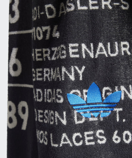 ADIDAS ADIDAS Graphic Towel Polo Shirt - Black