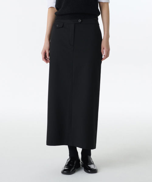 MUSINSA STANDARD WOMAN MUSINSA STANDARD WOMAN Women's Straight Maxi Skirt [Black]