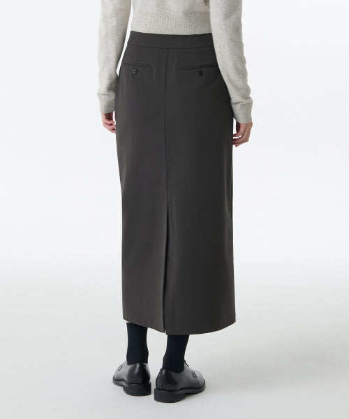 MUSINSA STANDARD WOMAN MUSINSA STANDARD WOMAN Women's Straight Maxi Skirt [Gunmetal]