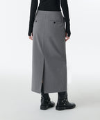 MUSINSA STANDARD WOMAN MUSINSA STANDARD WOMAN Women's Straight Maxi Skirt [Melange Gray]