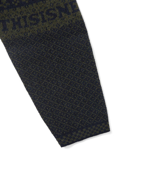 THISISNEVERTHAT THISISNEVERTHAT Block Knit L/S Top Navy