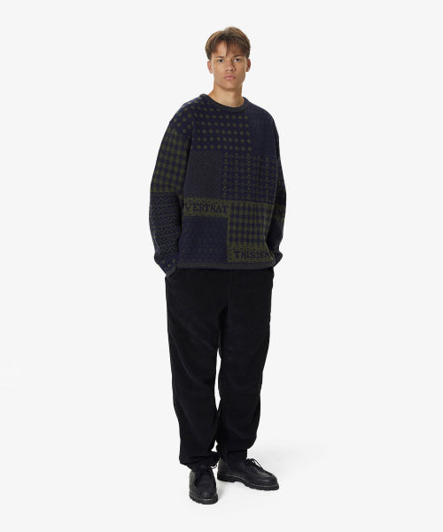 THISISNEVERTHAT THISISNEVERTHAT Block Knit L/S Top Navy