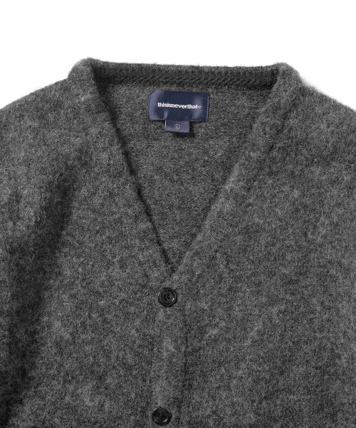THISISNEVERTHAT THISISNEVERTHAT Hairy Knit Cardigan Charcoal