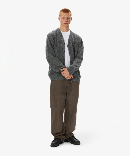 THISISNEVERTHAT THISISNEVERTHAT Hairy Knit Cardigan Charcoal