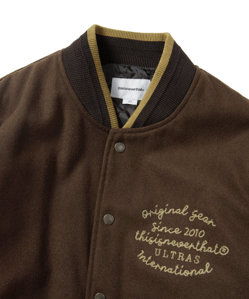 THISISNEVERTHAT THISISNEVERTHAT ULTRAS Varsity Jacket Brown