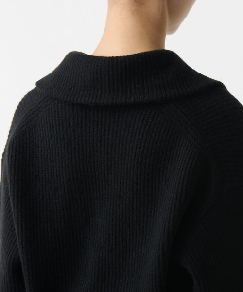 MUSINSA STANDARD WOMAN MUSINSA STANDARD WOMAN Women's Knitwear Half Zip-up [Black]