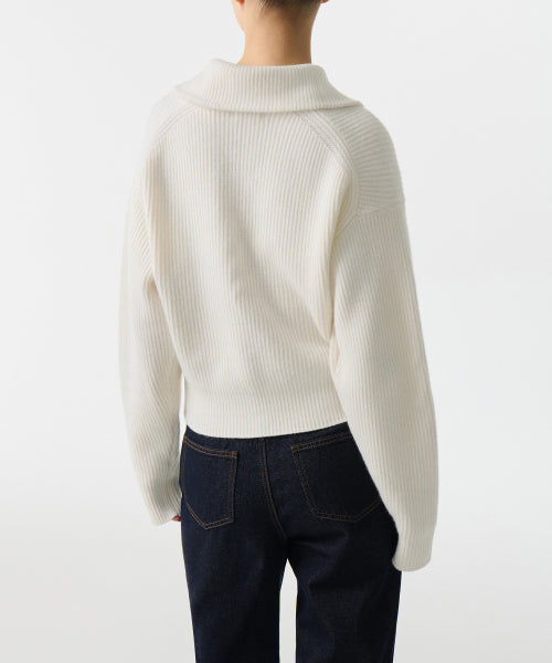 MUSINSA STANDARD WOMAN MUSINSA STANDARD WOMAN Women's Knitwear Half Zip-up [Ivory]