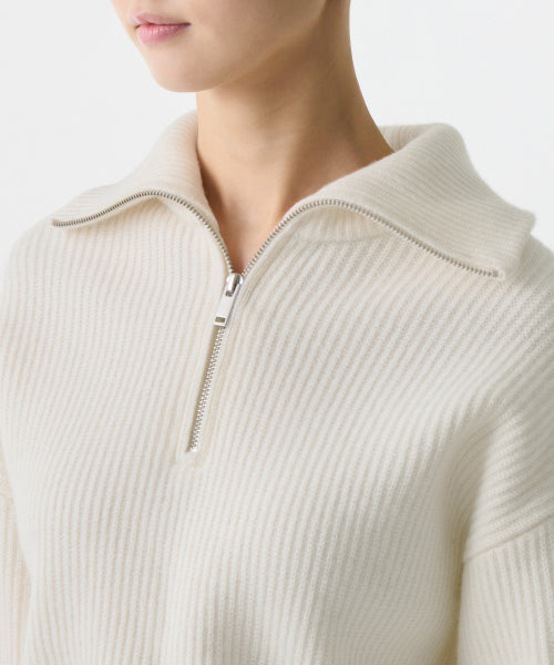 MUSINSA STANDARD WOMAN MUSINSA STANDARD WOMAN Women's Knitwear Half Zip-up [Ivory]