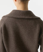 MUSINSA STANDARD WOMAN MUSINSA STANDARD WOMAN Women's Knitwear Half Zip-up [Mocha Brown]