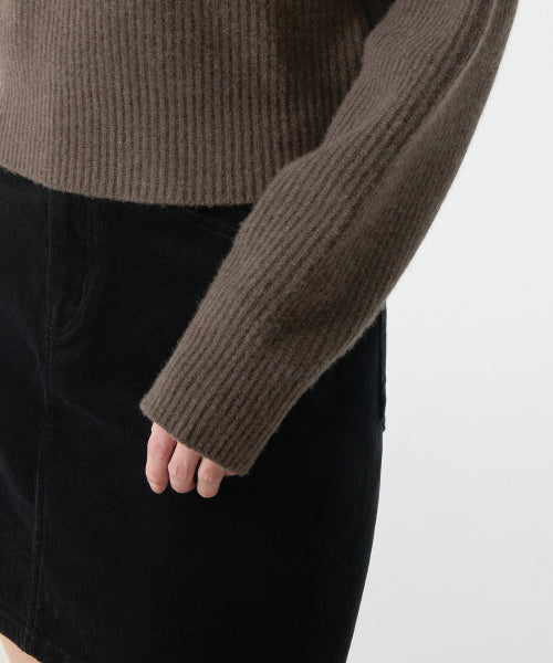 MUSINSA STANDARD WOMAN MUSINSA STANDARD WOMAN Women's Knitwear Half Zip-up [Mocha Brown]