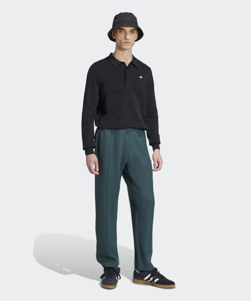 ADIDAS ADIDAS Premium Long Sleeve Polo Shirt - Black