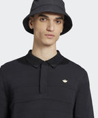 ADIDAS ADIDAS Premium Long Sleeve Polo Shirt - Black