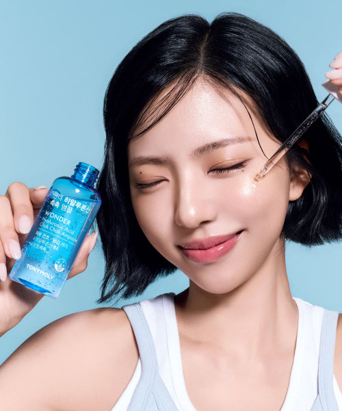 TONYMOLY [2pack] Wonder Hyaluronic Acid Moist Ampoule 100ml + 3 Hyaluronic Acid Mask Packs