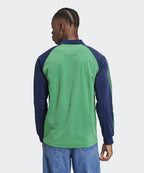 ADIDAS ADIDAS 70s Velor Polo Long Sleeve - Green