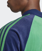 ADIDAS ADIDAS 70s Velor Polo Long Sleeve - Green