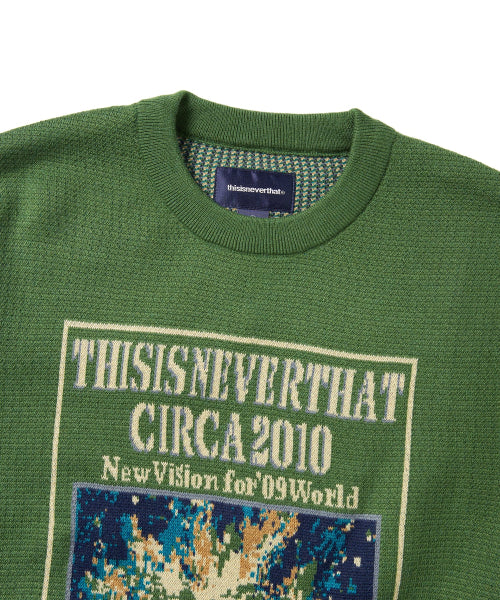 THISISNEVERTHAT THISISNEVERTHAT Basketball Hoop Knit Sweater Green