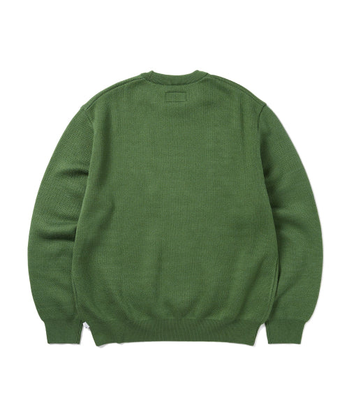 THISISNEVERTHAT THISISNEVERTHAT Basketball Hoop Knit Sweater Green