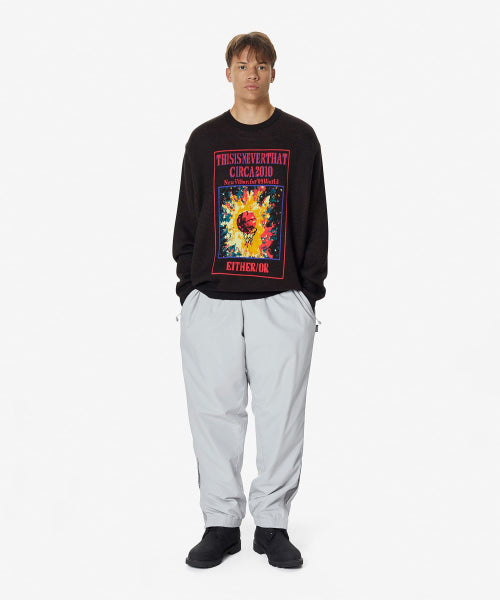 THISISNEVERTHAT THISISNEVERTHAT Basketball Hoop Knit Sweater Black