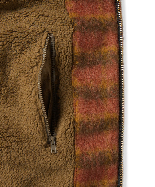 THISISNEVERTHAT THISISNEVERTHAT Brushed Wool Check Jacket Pink