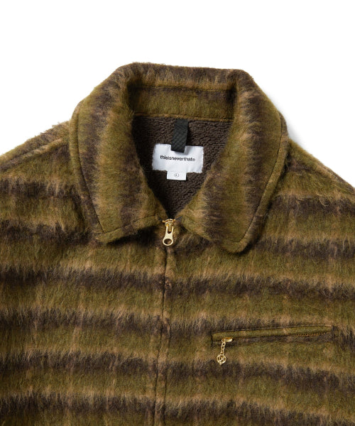 THISISNEVERTHAT THISISNEVERTHAT Brushed Wool Check Jacket Dark Brown