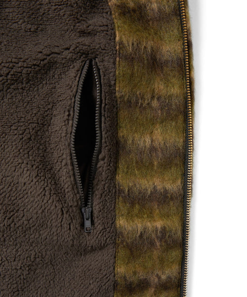 THISISNEVERTHAT THISISNEVERTHAT Brushed Wool Check Jacket Dark Brown