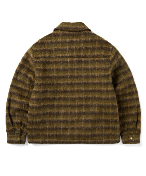 THISISNEVERTHAT THISISNEVERTHAT Brushed Wool Check Jacket Dark Brown