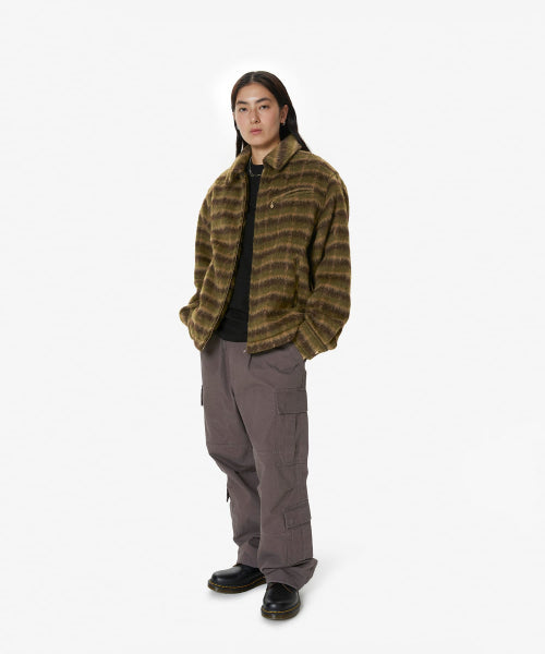THISISNEVERTHAT THISISNEVERTHAT Brushed Wool Check Jacket Dark Brown