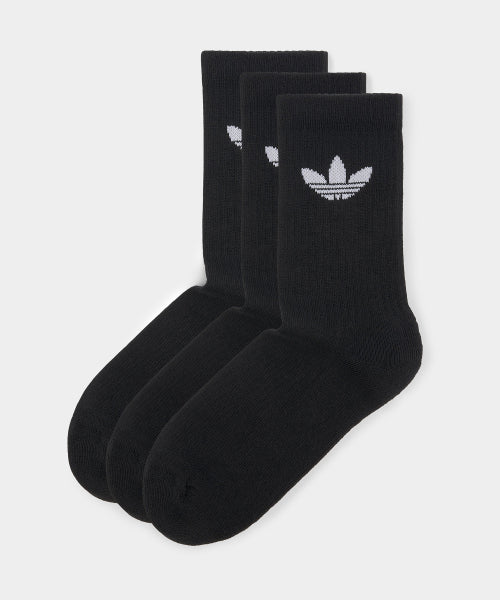 ADIDAS ADIDAS Trefoil Cushion Crew Socks - Black