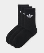 ADIDAS ADIDAS Trefoil Cushion Crew Socks - Black