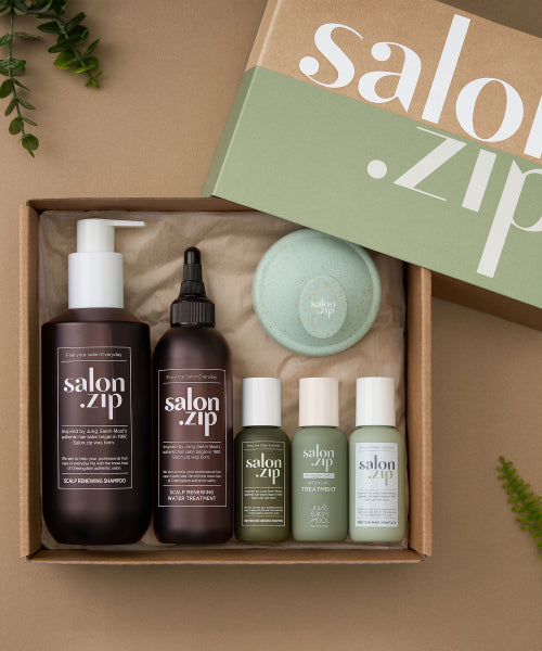 JUNGSAEMMOOL [Gift packaging] Salonjib Shampoo & Treatment Duo (home clinic trial kit + shampoo brush provided)