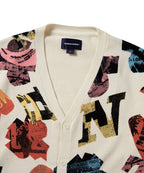THISISNEVERTHAT THISISNEVERTHAT Broken Logo Cardigan Ivory