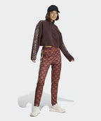 ADIDAS ADIDAS Animal Print Fleece Crop Half Zip Up Top - Size M