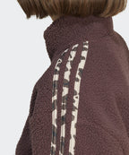 ADIDAS ADIDAS Animal Print Fleece Crop Half Zip Up Top - Size M