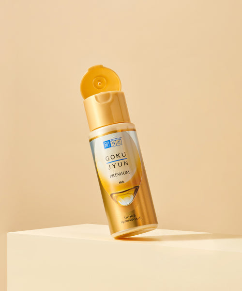 HADALABO [Inner moisturizing/hypoallergenic] Gokujyun Premium Milk 140ml (+ 3 x Gokujyun Lotion 2ml free)