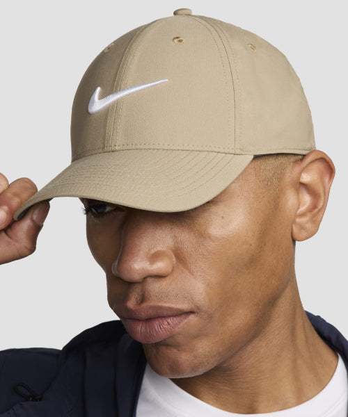 NIKE NIKE Dri Fit Club Structure Swoosh Cap - Khaki:White